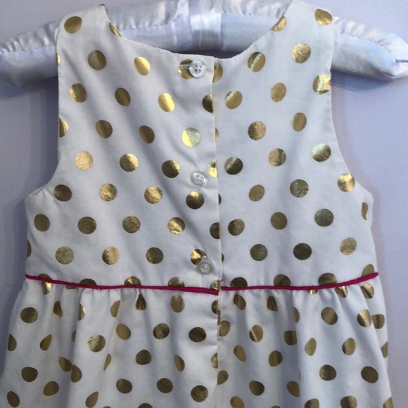 Cream with gold polkadot lightweight dress - Picture 6 of 6